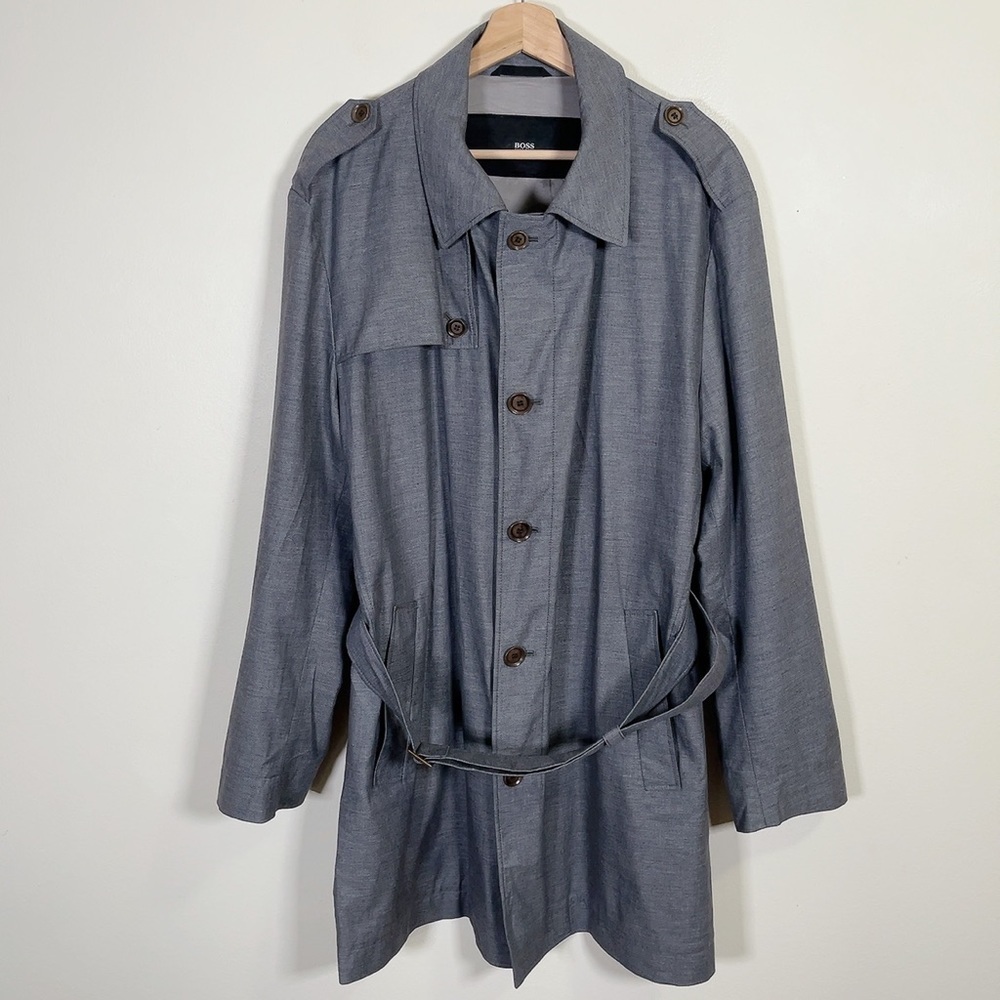 Hugo Boss Gray Men’s Trench Coat